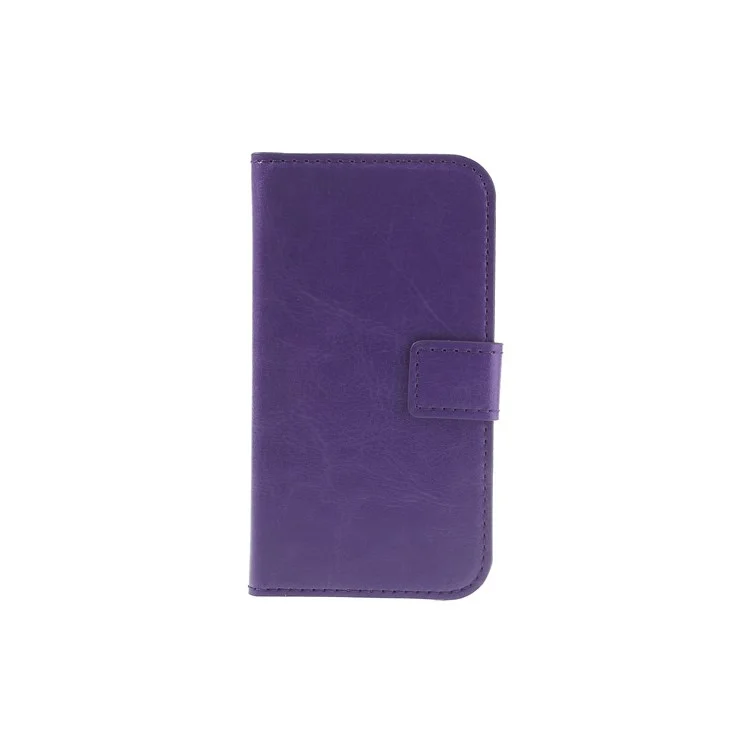 Purple Crazy Horse Leather Wallet Case for Samsung Galaxy Ace II X S7560M S7560 / S Duos S7562