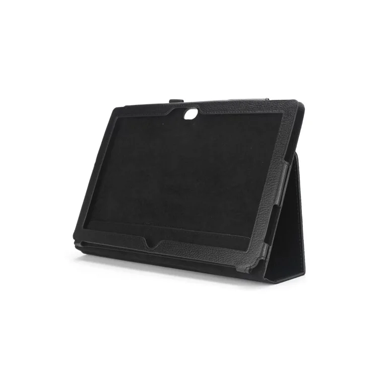 Litchi Leather Case Cover Stand for Microsoft Surface Windows RT - Black