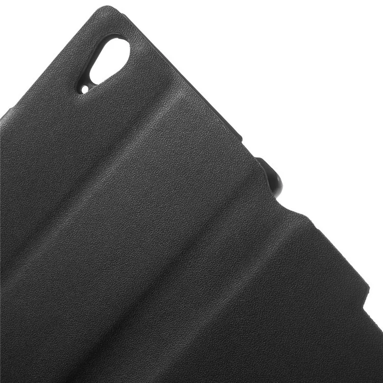 Doormoon Genuine Leather Stand Case for Sony Xperia T3 D5102 D5103 D5106 - Black