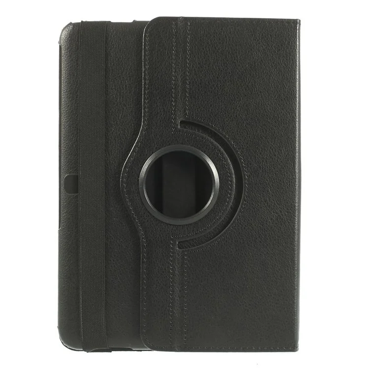 Black Litchi Leather 360 Degree Rotary Stand Case for Samsung Galaxy Tab 4 10.1 T531 T530 T535