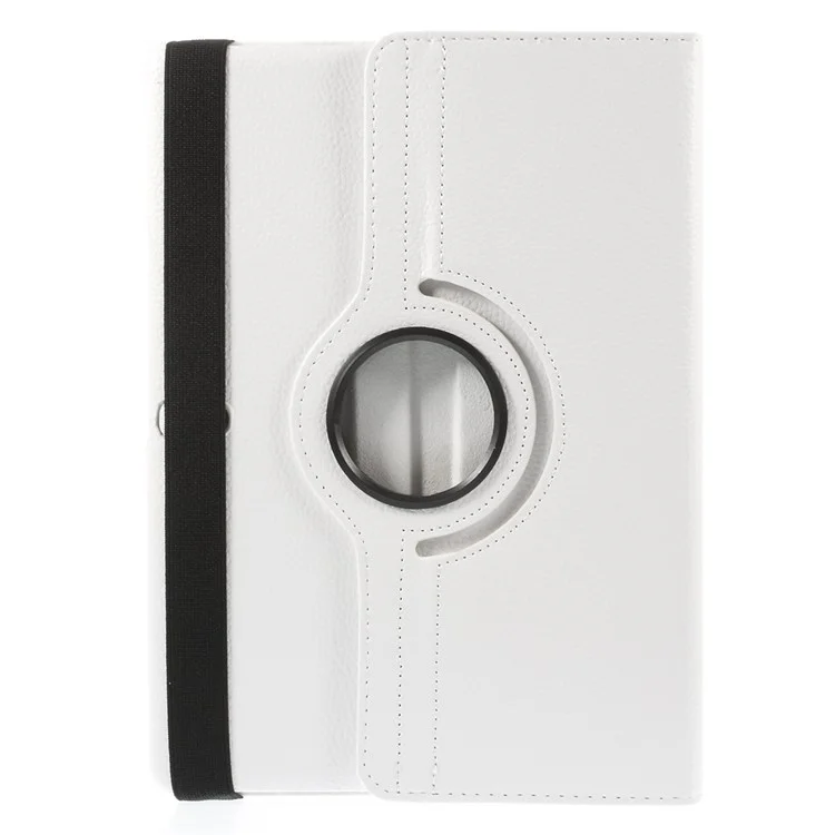 Rotary Stand Litchi Grain Leather Cover for Samsung Galaxy Tab S 10.5-inch SM-T800 - White