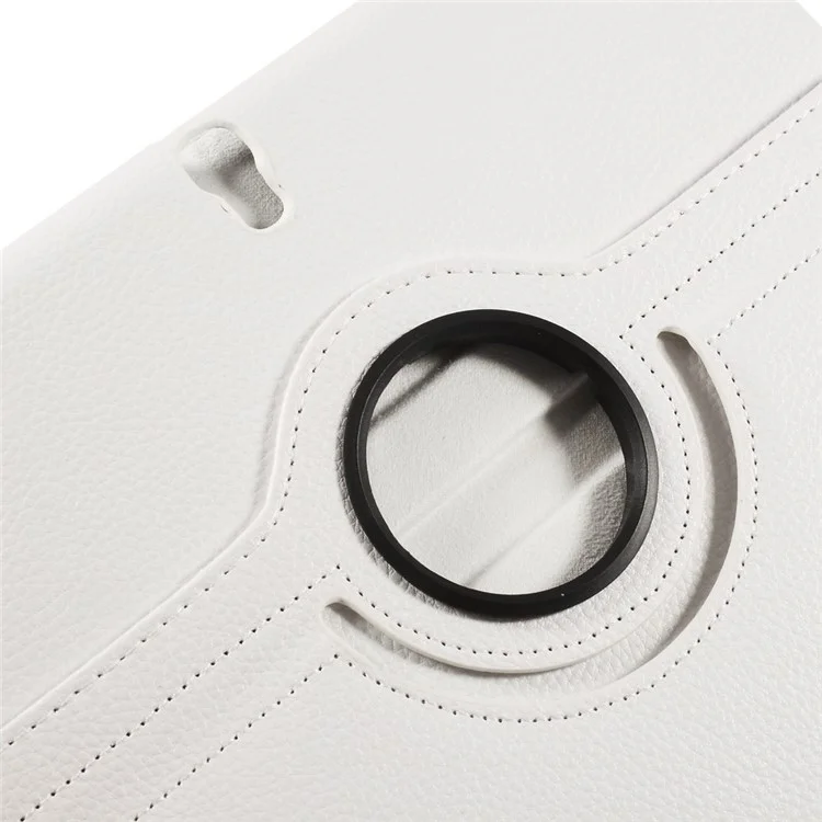 Rotary Stand Litchi Grain Leather Cover for Samsung Galaxy Tab S 10.5-inch SM-T800 - White