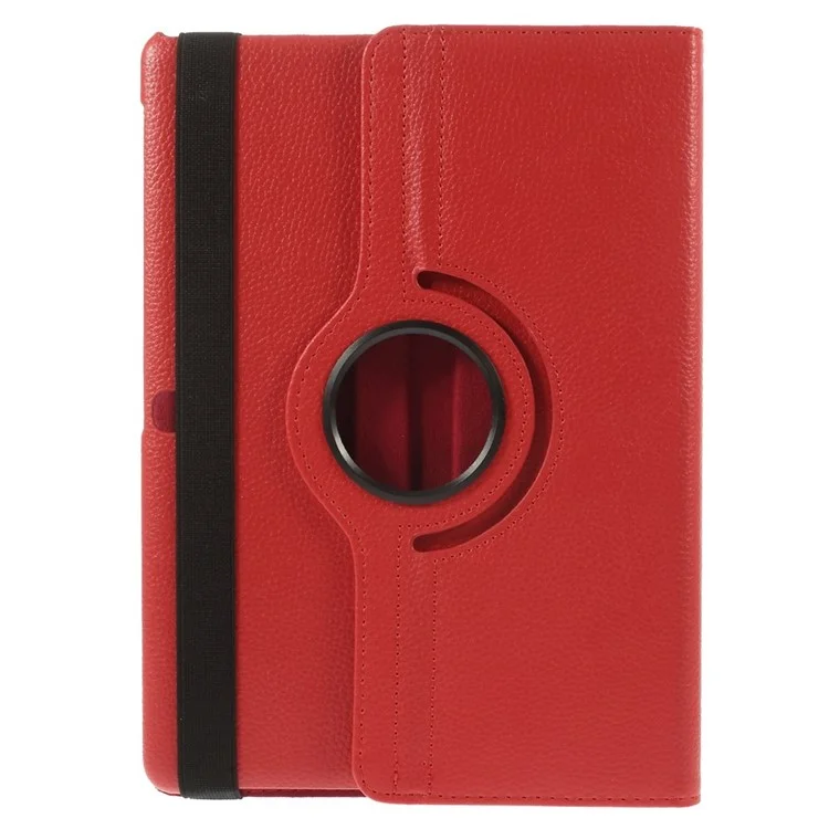 Litchi Grain Leather Case w/ Rotary Stand for Samsung Galaxy Tab S 10.5-inch SM-T800 - Red