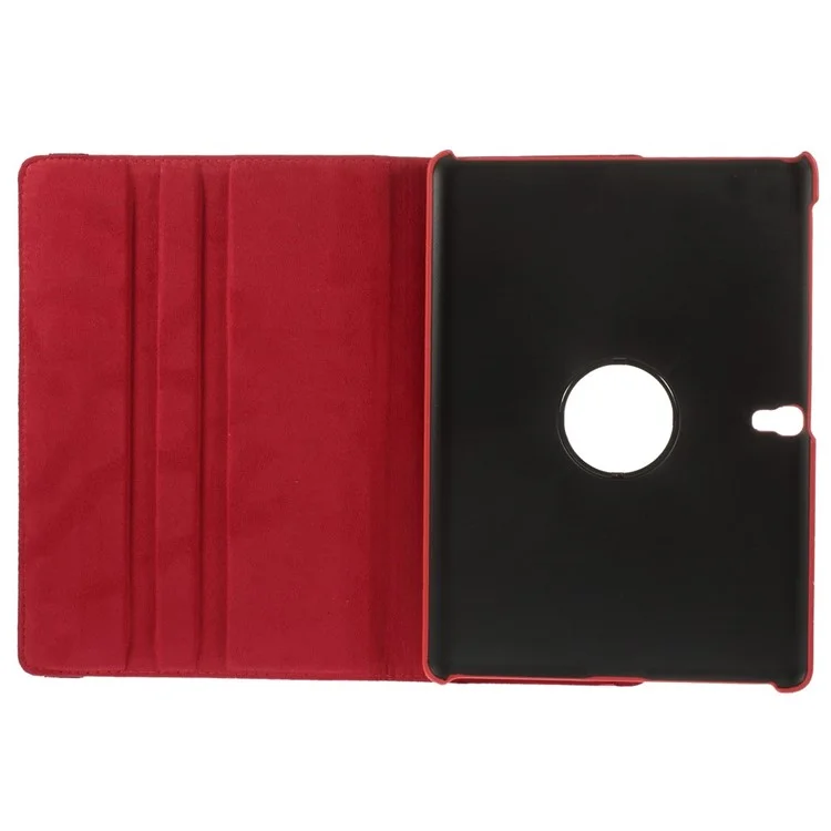 Litchi Grain Leather Case w/ Rotary Stand for Samsung Galaxy Tab S 10.5-inch SM-T800 - Red