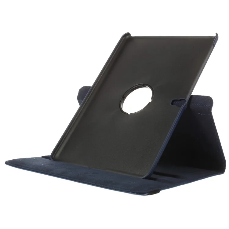 Litchi Grain for Samsung Galaxy Tab S 10.5-inch SM-T800 Leather Rotary Stand Case - Dark Blue