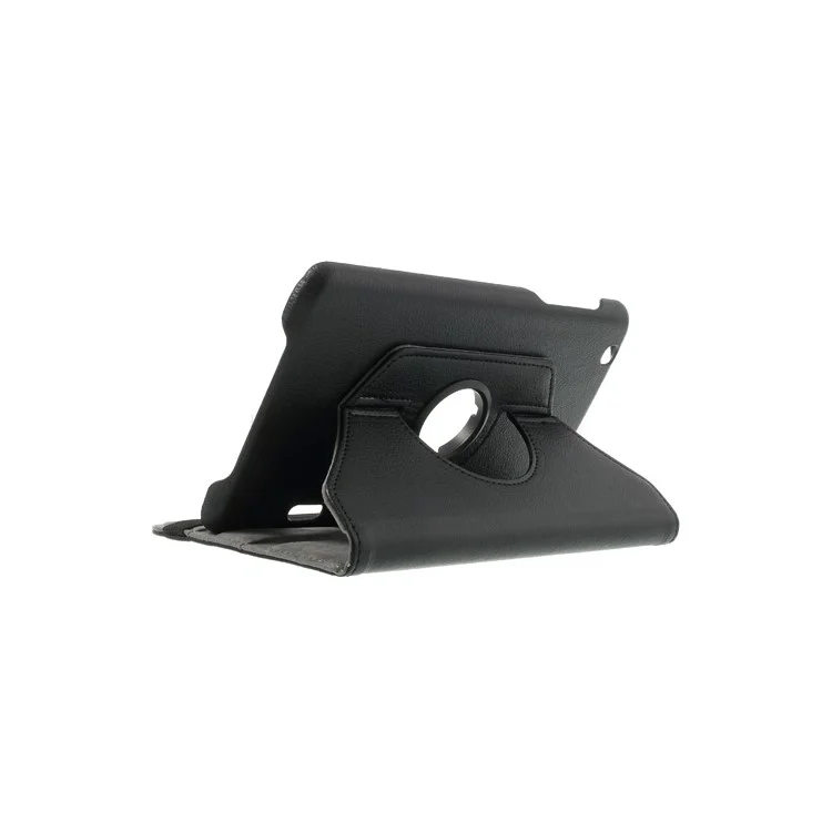 Black Litchi Skin Leather Case w/ 360 Degree Rotating Stand & Elastic Band for LG G Pad 8.3 V500