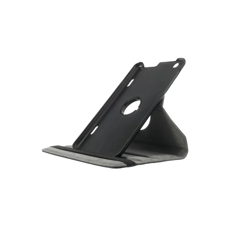 Black Litchi Skin Leather Case w/ 360 Degree Rotating Stand & Elastic Band for LG G Pad 8.3 V500