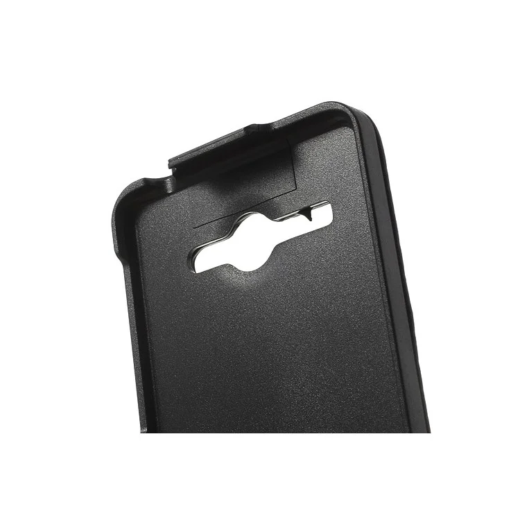 Genuine Split Leather Vertical Flip Case for Huawei Ascend Y530 / C8813 - Black