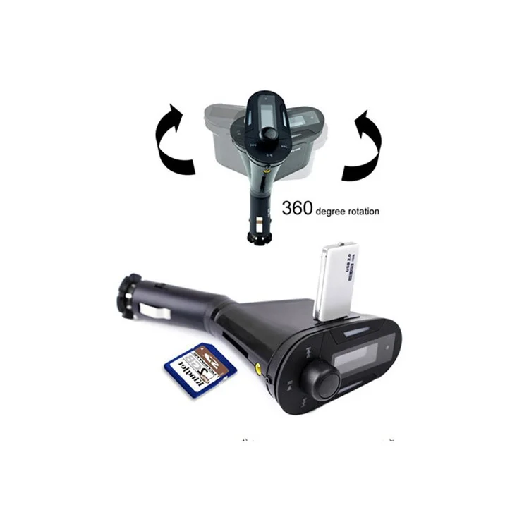 LCD Car MP3 Transmitter FM Modulator WMA Wireless with Remote Control & USB Port