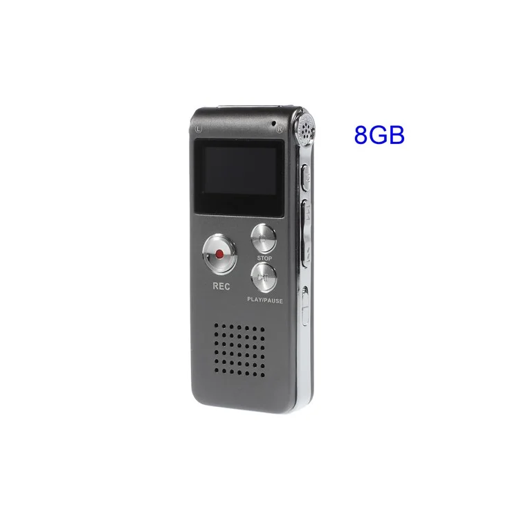 SK-012 Portable 8GB Digital Voice Recorder USB Flash Drive MP3 Player - Grey