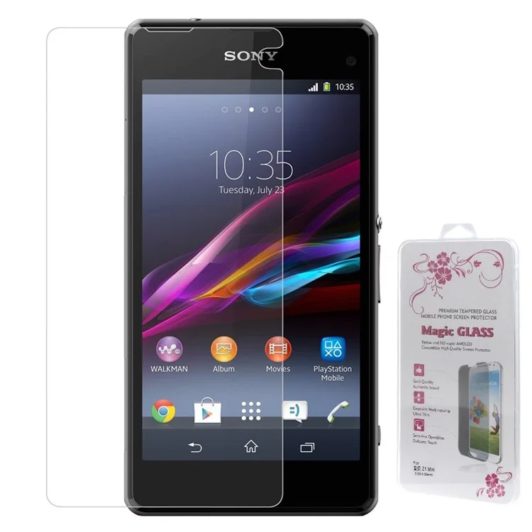 0.26mm 2.5D Anti-explosion Tempered Glass Screen Protector Cover Film for Sony Xperia Z1 Compact D5503 (Arc Edge)