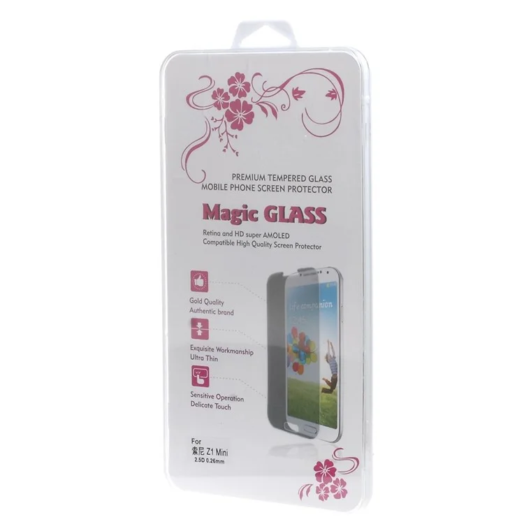 0.26mm 2.5D Anti-explosion Tempered Glass Screen Protector Cover Film for Sony Xperia Z1 Compact D5503 (Arc Edge)