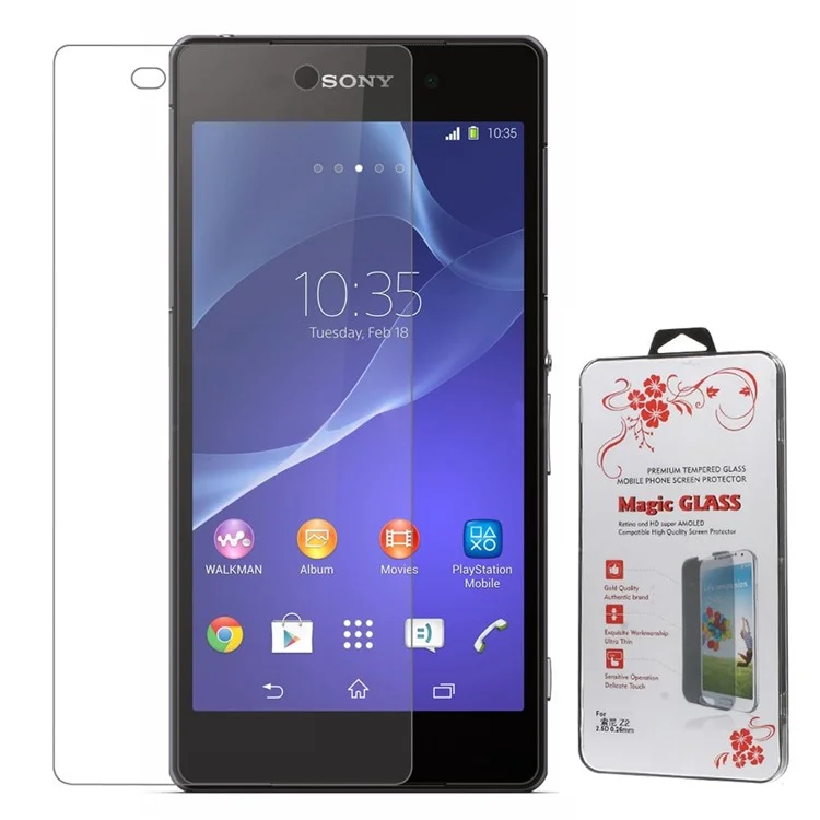 0.26mm 2.5D Anti-explosion Tempered Glass Screen Cover Film for Sony Xperia Z2 D6502 D6503 D6543 (Arc Edge)