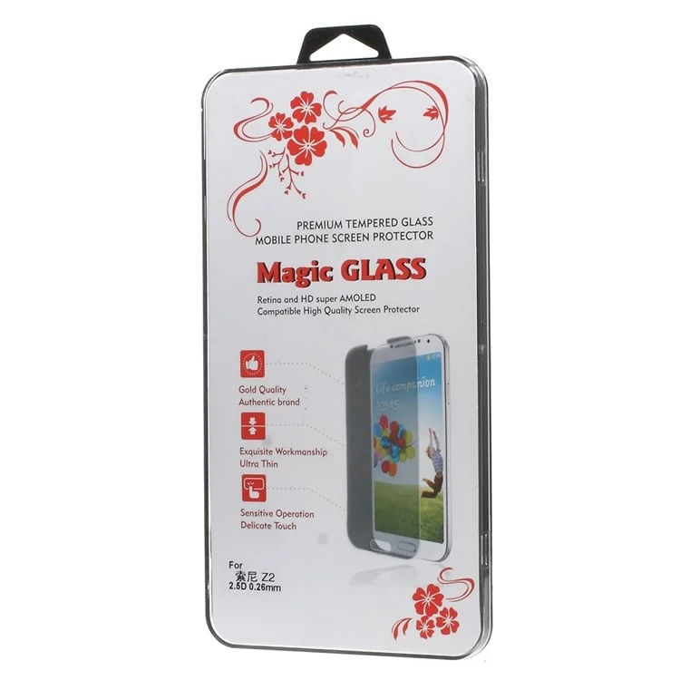 0.26mm 2.5D Anti-explosion Tempered Glass Screen Cover Film for Sony Xperia Z2 D6502 D6503 D6543 (Arc Edge)