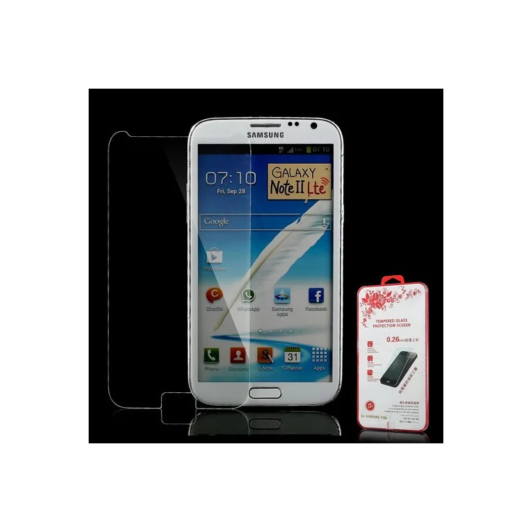 Explosion-proof Tempered Glass Screen Cover Shield Protector for Samsung Galaxy Note II N7100