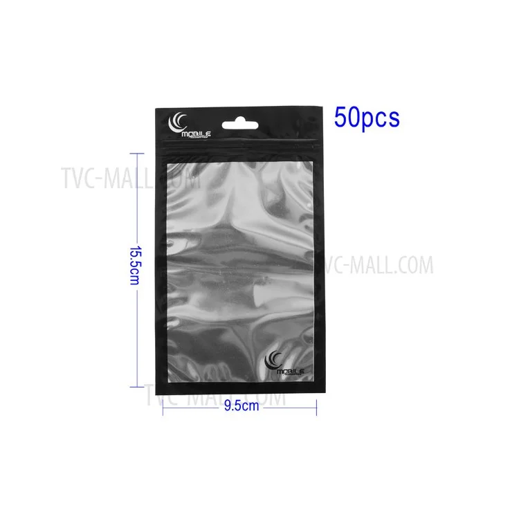 50Pcs/lot Plastic Packing Bags for Cases & Trinkets, Size: 15.5 x 9.5cm