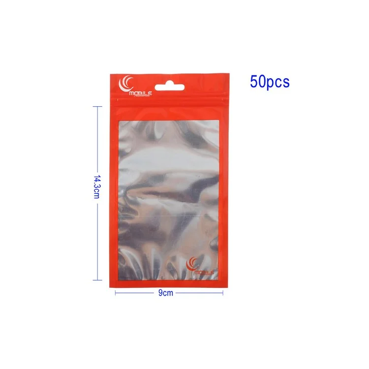 50Pcs/lot Plastic Package Bags for Cases & Trinkets, Size: 14.3 x 9cm