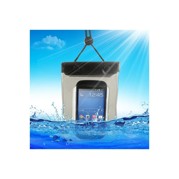 Black Waterproof Dry Bag Pouch for iPhone 5 5s 5c Samsung I9190 S7572 Etc, Fat Size: 11 x 10cm