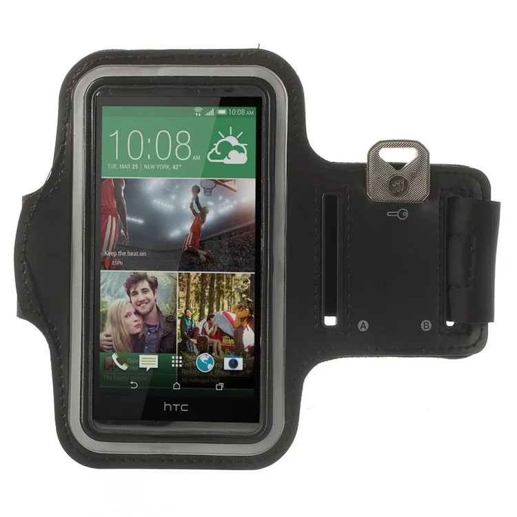 Sports Gym Workout Armband Case for HTC One M8 - Black
