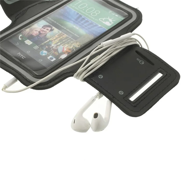 Sports Gym Workout Armband Case for HTC One M8 - Black