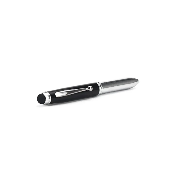 3 in 1 Stylus Touch Pen w/ Ballpoint Pen LED Flashlight for iPhone iPad iPod Samsung HTC LG Nokia - Black