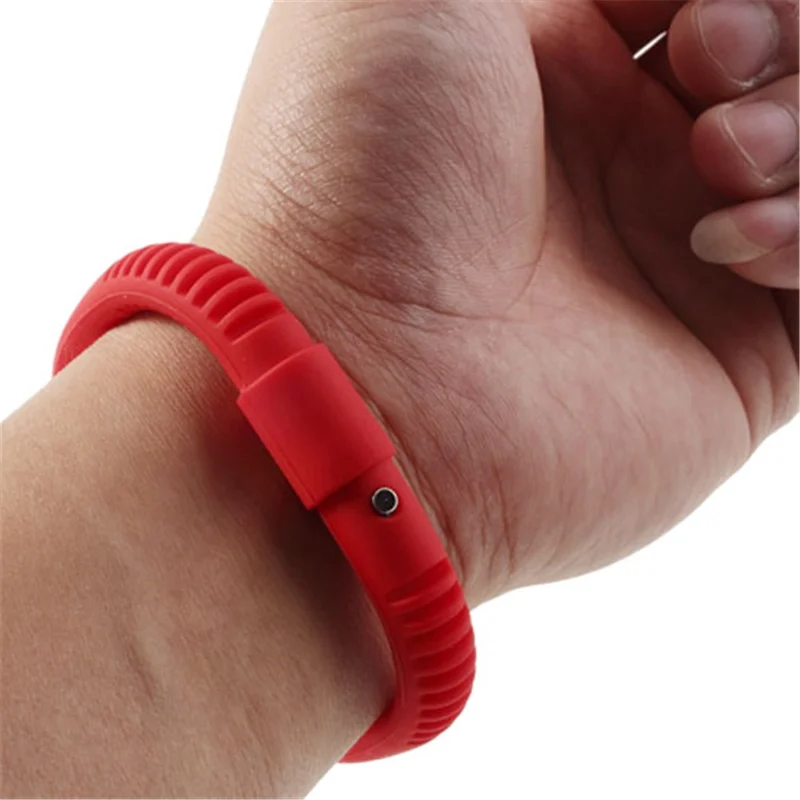 Capacitive Touch Screen Pen Silicone Wrist Bracelet for iPhone iPad iPod Samsung LG - Red