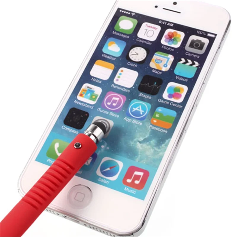 Capacitive Touch Screen Pen Silicone Wrist Bracelet for iPhone iPad iPod Samsung LG - Red