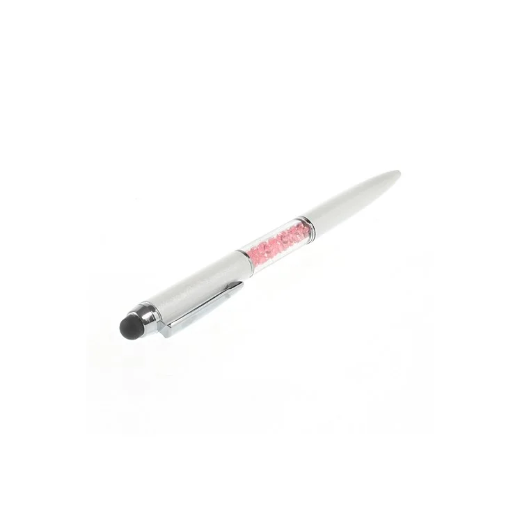 Pink Crystal Rhinestone 2 in 1 Ballpoint Pen & Stylus Touch Pen for iPhone iPad Samsung HTC LG Nokia