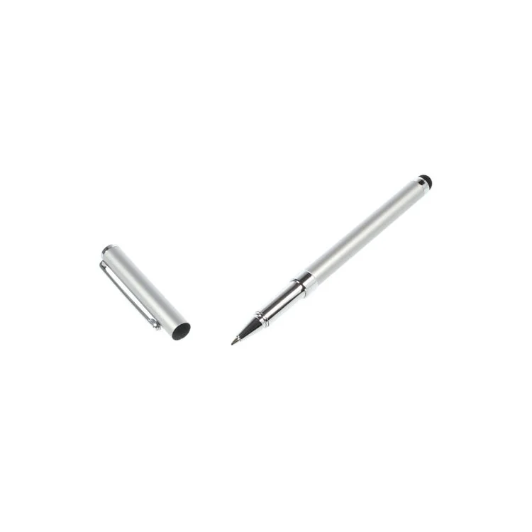 Silver Multi-functional Ballpoint & Stylus Pen for Capacitive Touch Screen Devices 14cm