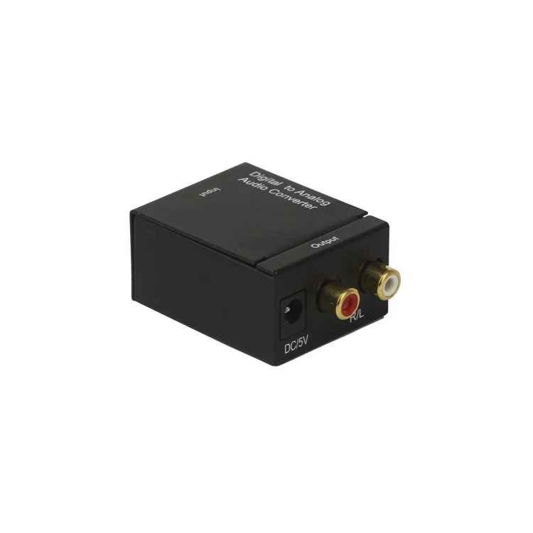Digital Optical Coax Coaxial Toslink to Analog RCA L/R Audio Converter Adapter