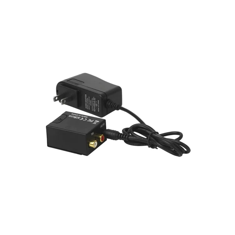 Digital Optical Coax Coaxial Toslink to Analog RCA L/R Audio Converter Adapter