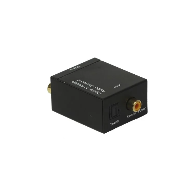 Digital Optical Coax Coaxial Toslink to Analog RCA L/R Audio Converter Adapter