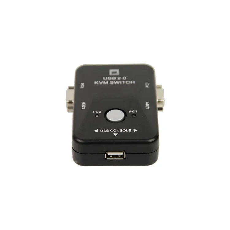 New 2-Port USB 2.0 KVM Switch w/ 2 Cables for PC
