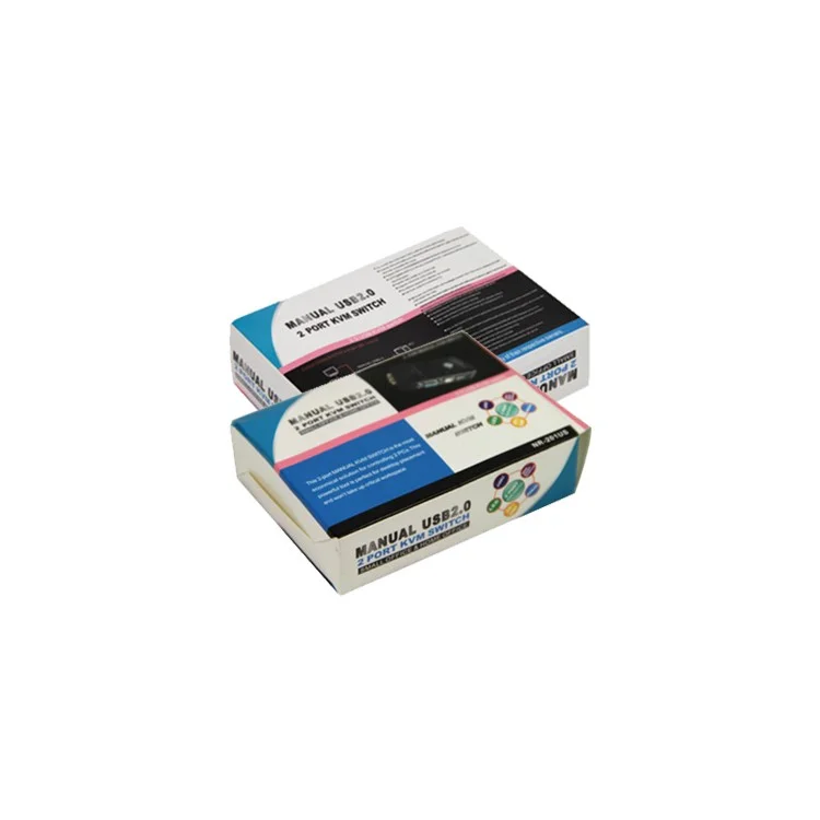 New 2-Port USB 2.0 KVM Switch w/ 2 Cables for PC