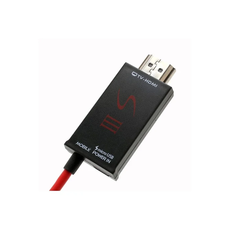 11Pin Micro USB MHL Male to HDMI Male Adapter Cable for Samsung Galaxy S3 I9300 / S4 I9500 / Note II N7100 2M