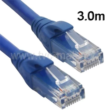 Cat6 RJ45 Ethernet Lan Internet Network Cable (3m); Azul