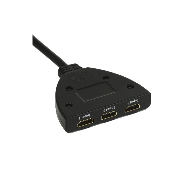 3-port 3x1 Pigtail Audio Video HDMI Intelligent Switcher Splitter Cable Up to 1080p 2.5Gbps