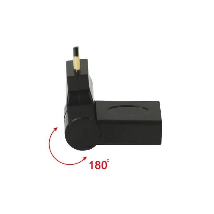Micro HDMI Male to HDMI Female 90 180 Degree Swiveling Right Angled Adapter
