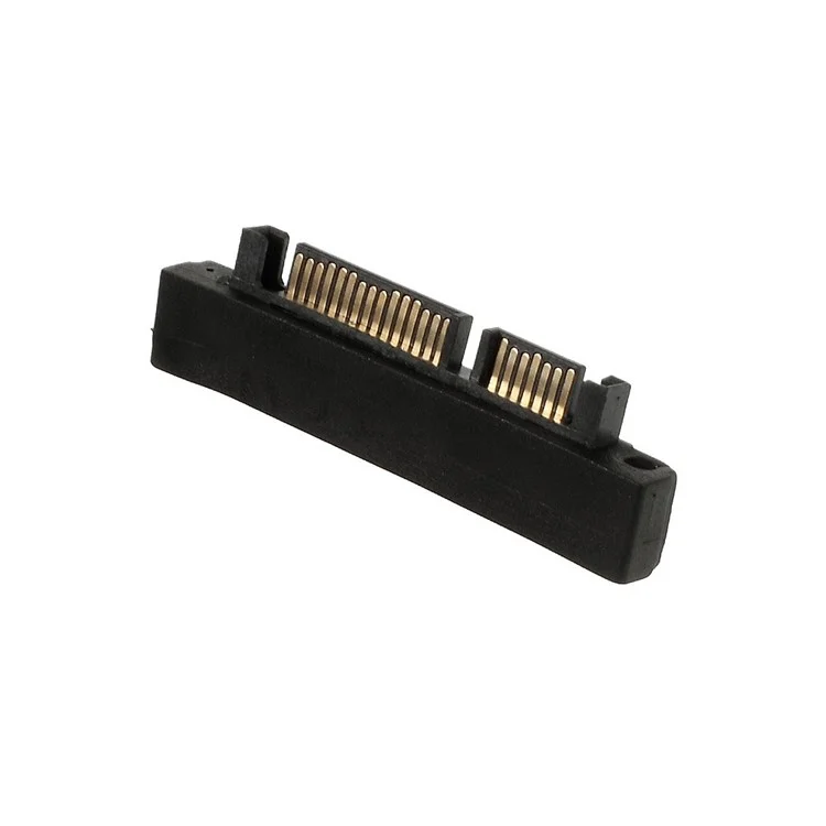90 Degree Angled SATA 22 Pin (7+15Pin) Male to Female M/F Convertor Adapter