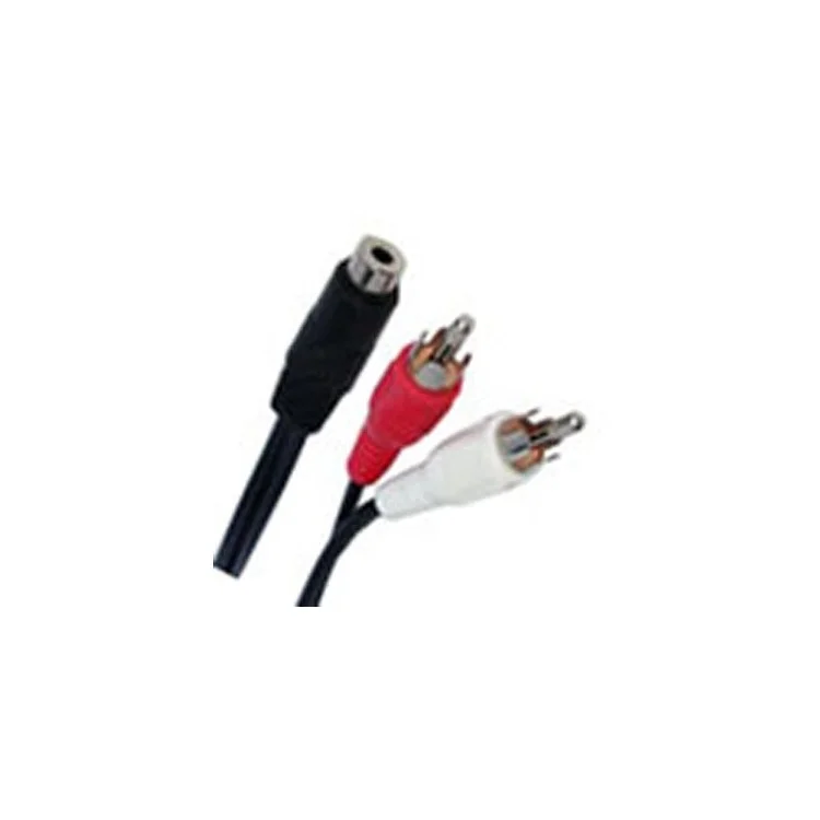 PCA-481, 3.5mm female stereo jack to 2 male RCA plugs cable