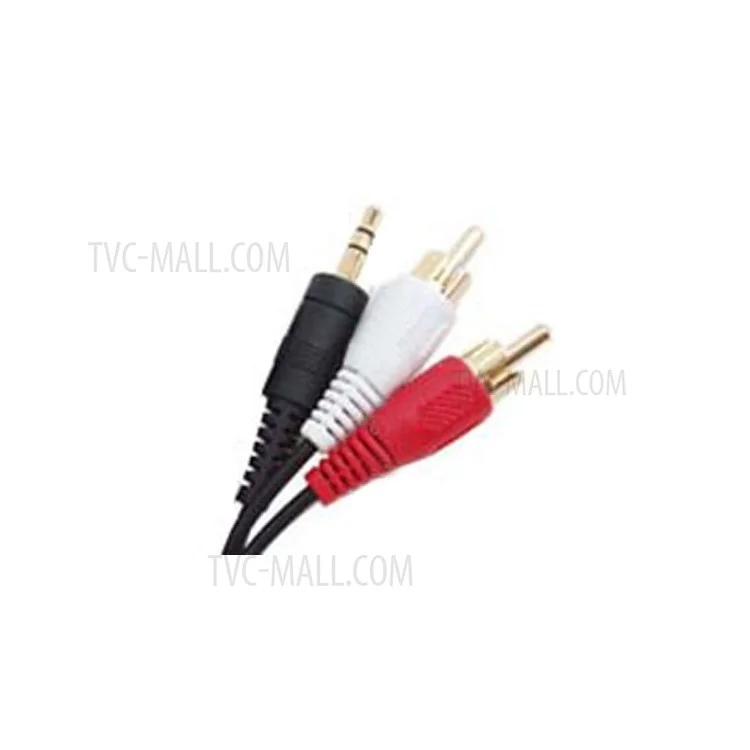Jack 3.5mm stereo to RCA male Aduio video lead (5m)