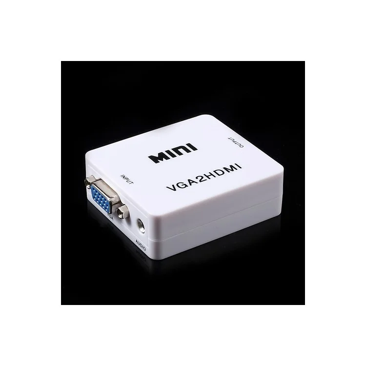 Mini VGA to Full HD 1080P HDMI + 3.5mm Audio Signal Converter Adapter
