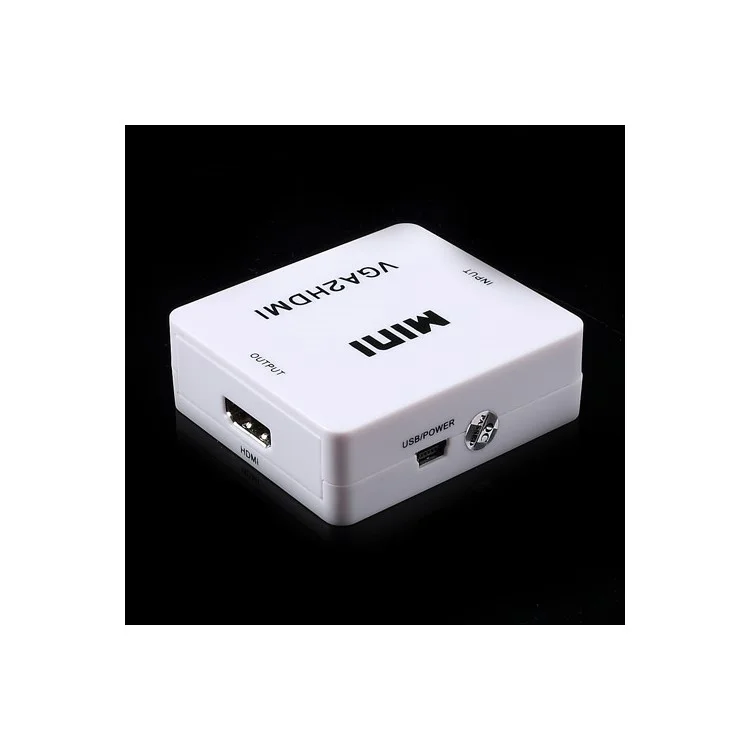 Mini VGA to Full HD 1080P HDMI + 3.5mm Audio Signal Converter Adapter