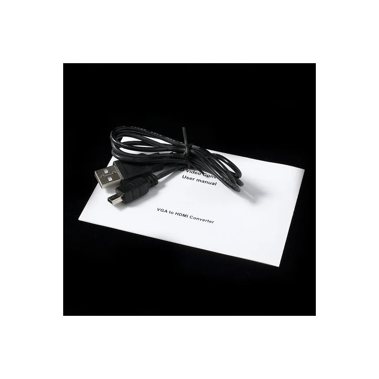 Mini VGA to Full HD 1080P HDMI + 3.5mm Audio Signal Converter Adapter