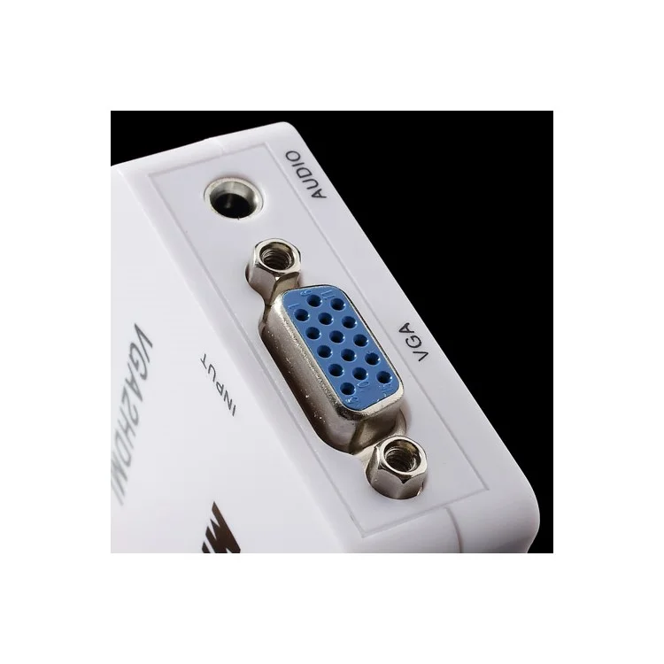 Mini VGA to Full HD 1080P HDMI + 3.5mm Audio Signal Converter Adapter