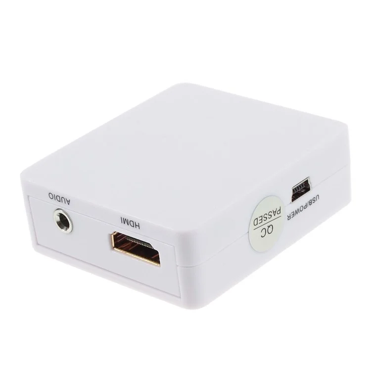Mini Full HD 1080P HDMI to HDMI Video Adapter + Audio Decoder Converter - White