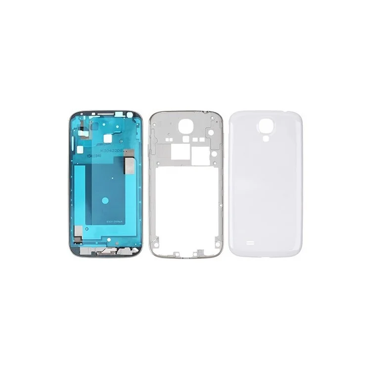 Full Housing Frame Middle Plate and Battery Cover for Samsung Galaxy S4 S IV i9500 OEM - White