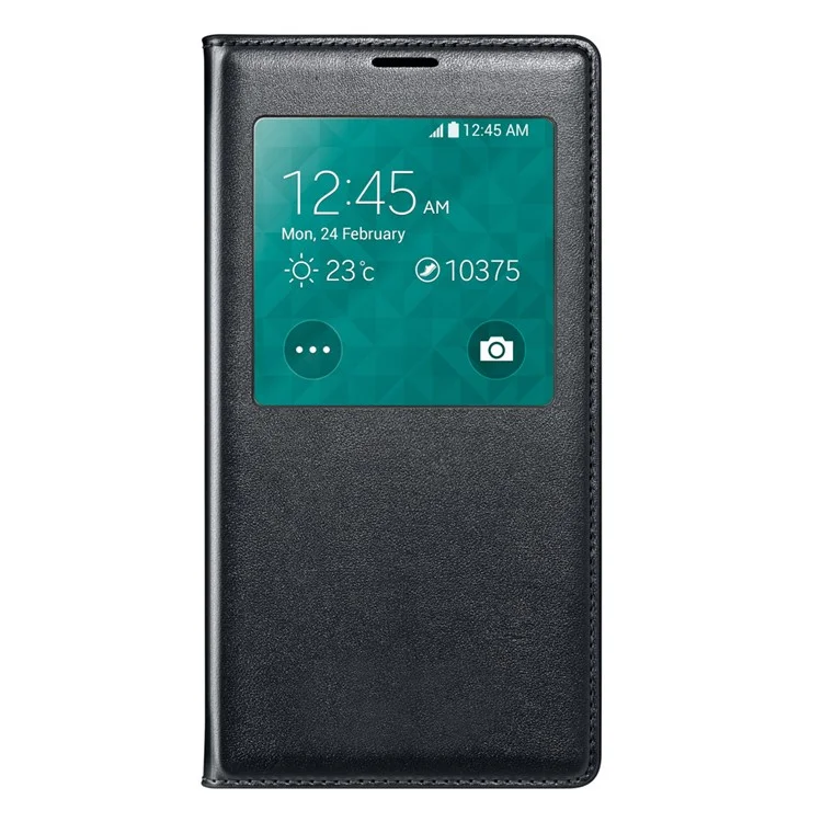Black Window View Leather Flip Smart Battery Door Cover for Samsung Galaxy S5 G900