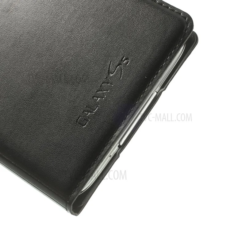 Black Window View Leather Flip Smart Battery Door Cover for Samsung Galaxy S5 G900