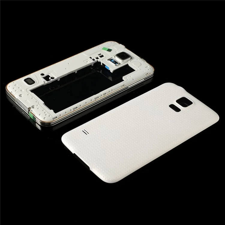 OEM Back Cover Housing & Middle Plate for Samsung Galaxy S5 G900 - White